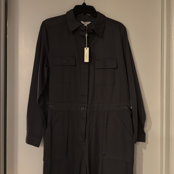 Max Studio Charcoal Tab Sleeve Utility Jumpsuit. New, with tags. - Picture 7 of 12